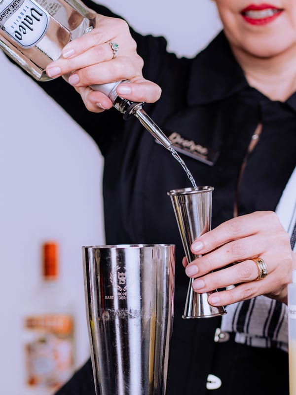 Mobile bar setup at an outdoor event
